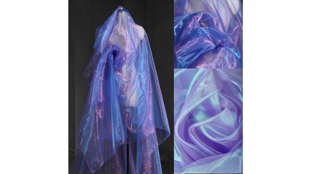 purple organza fabric yard