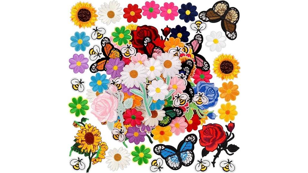 set of 72 embroidered patches