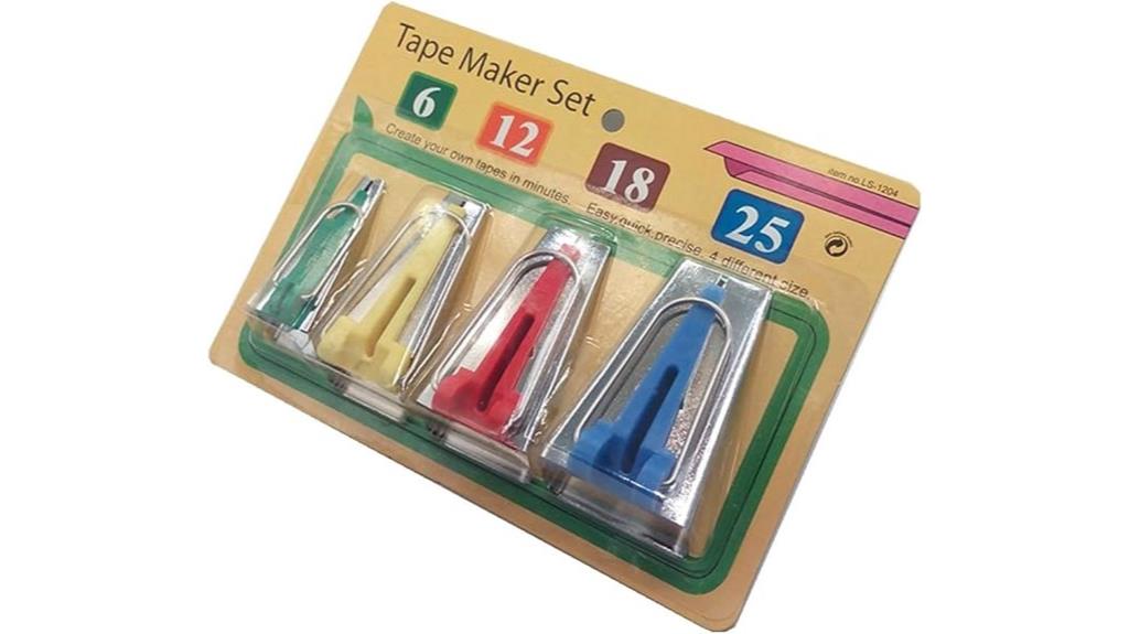 set of four bias tape makers