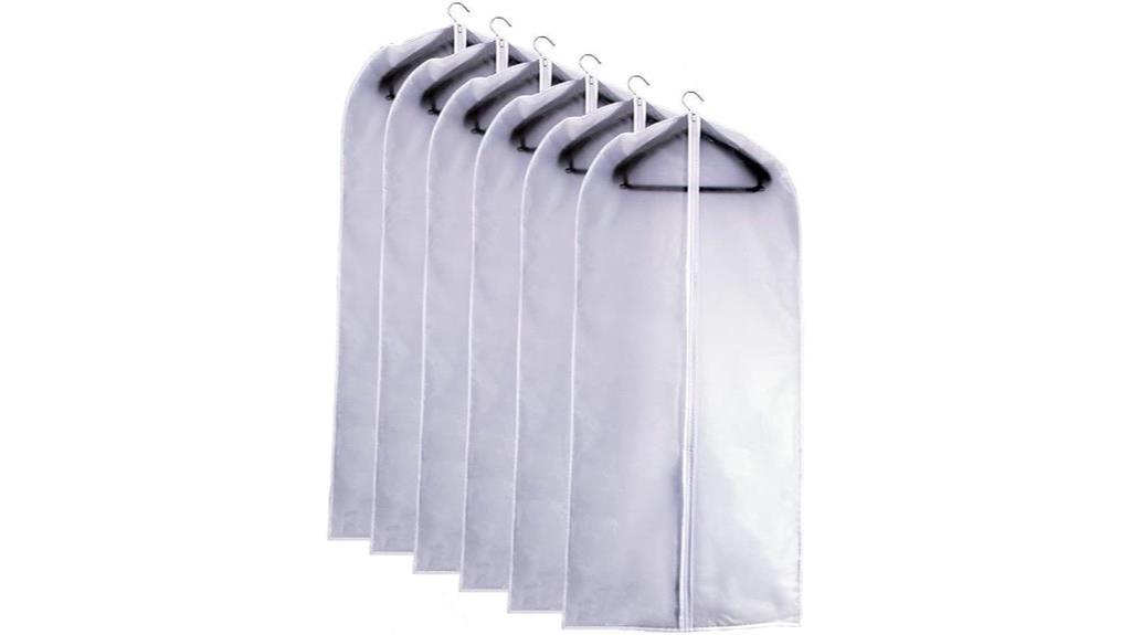 set of six suit bags