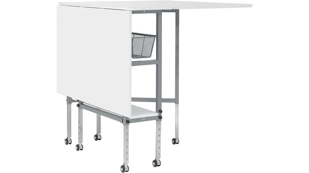 sewing hobby table with storage