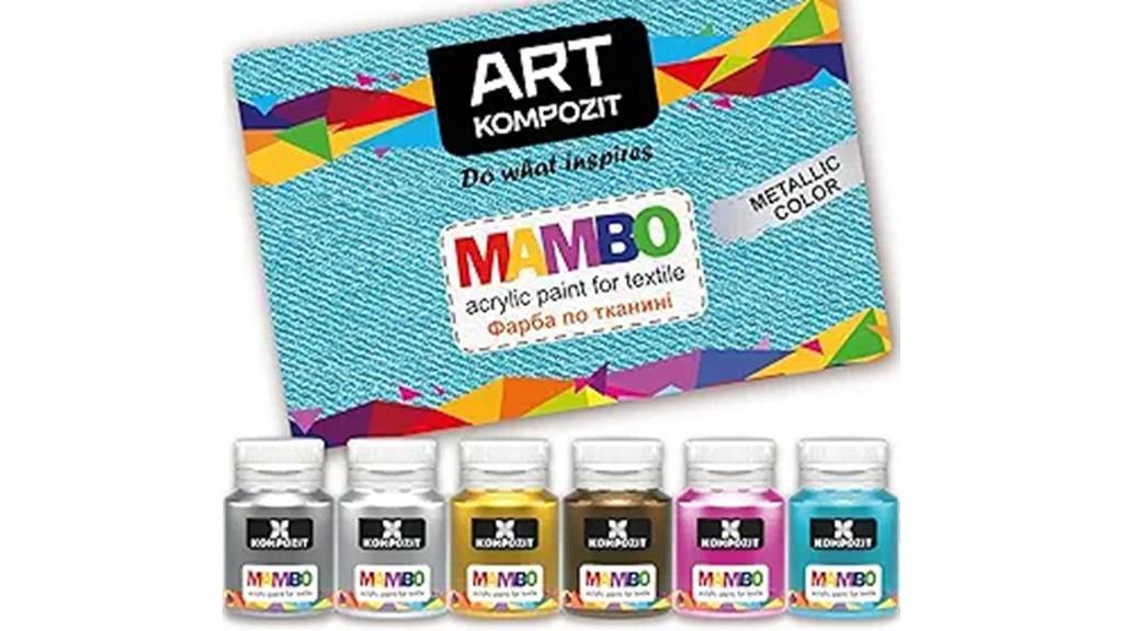 shiny fabric paint set
