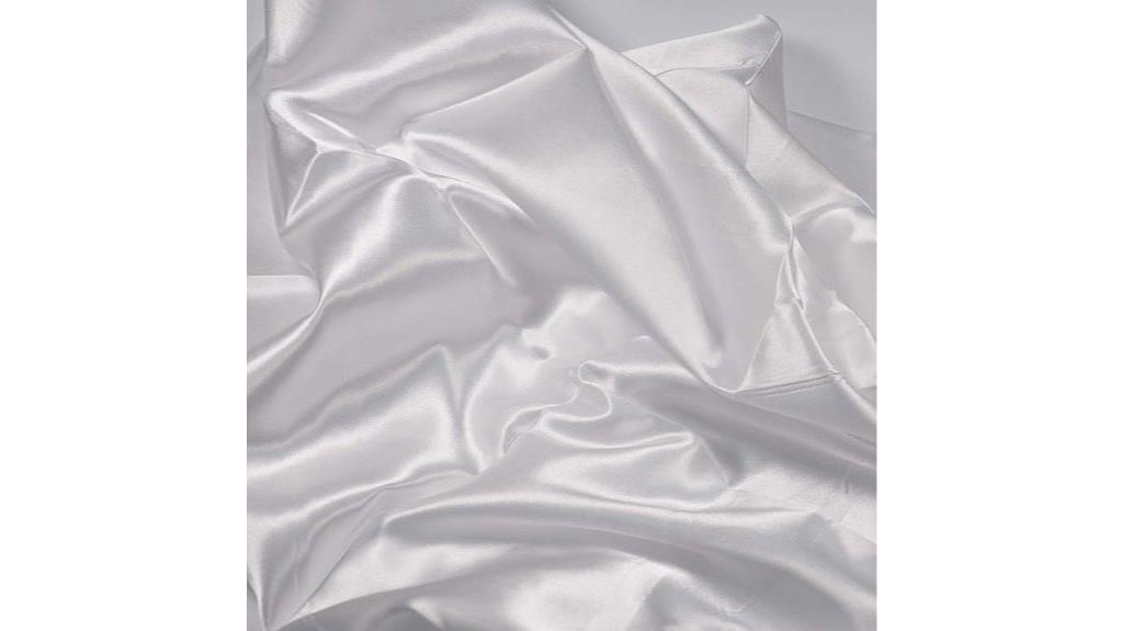 silky white wedding fabric