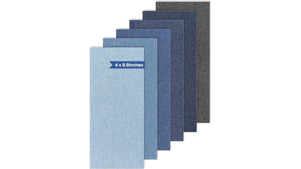 six color denim patch kit