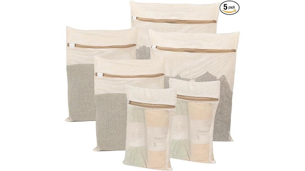six piece cotton laundry bags