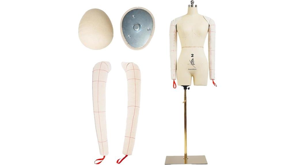 size 2 female dress form