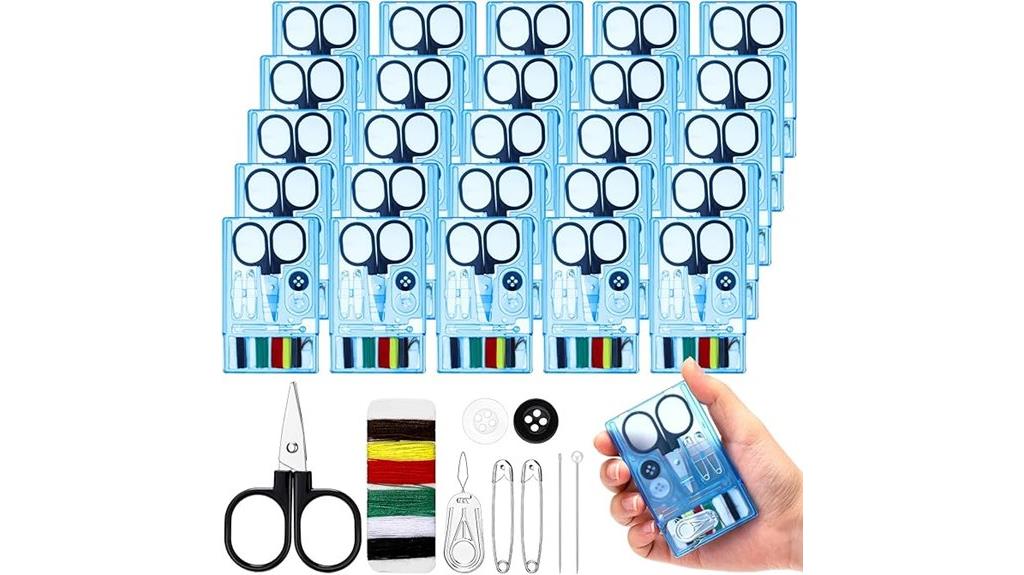 small blue travel sewing kit
