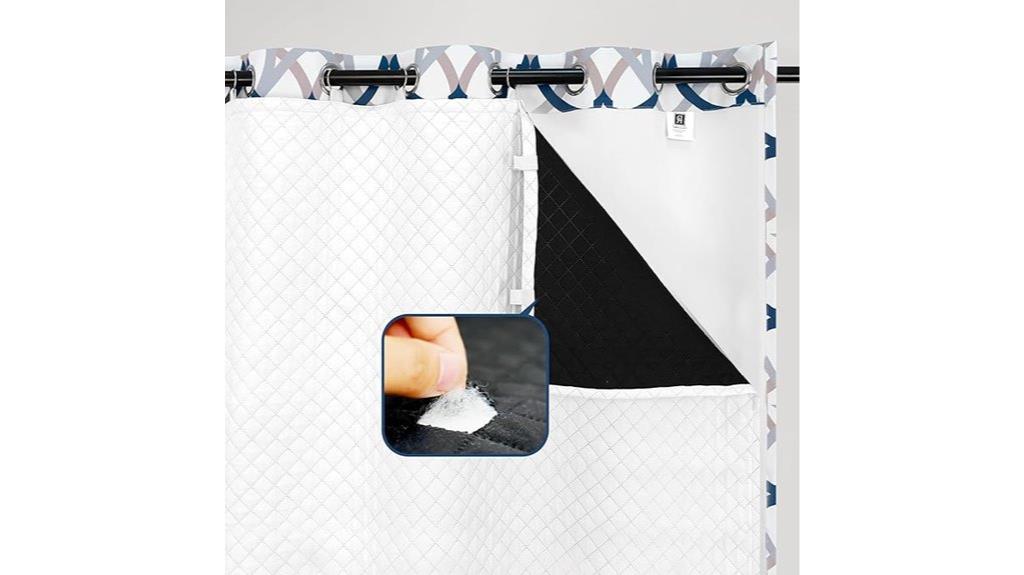 soundproof blackout quilted curtains