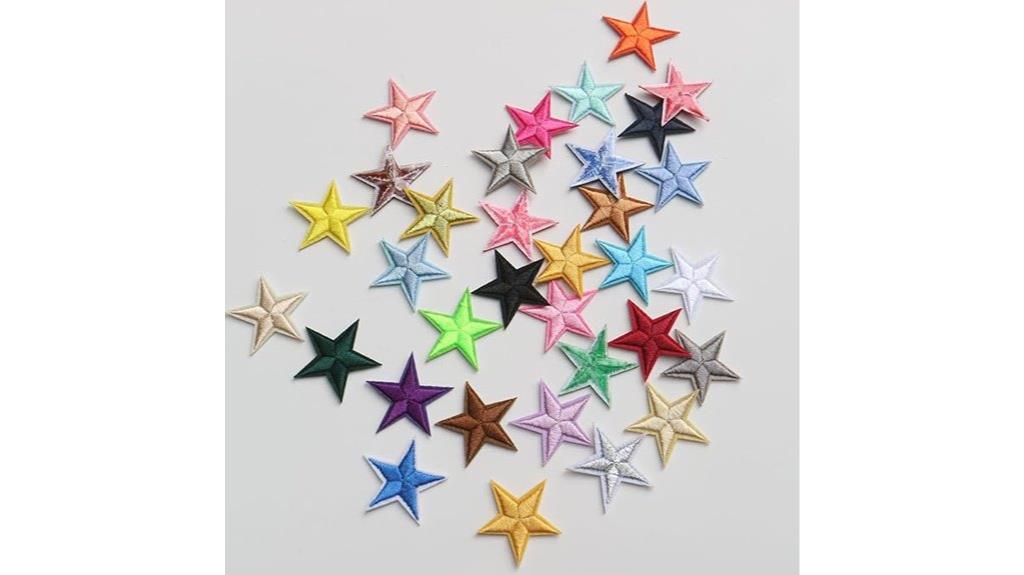 star shaped clothing patches
