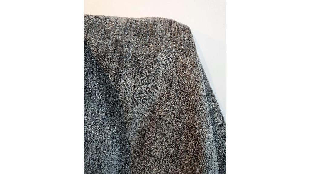 steel chenille upholstery fabric