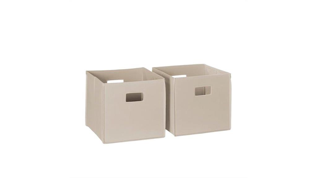 taupe foldable storage bins