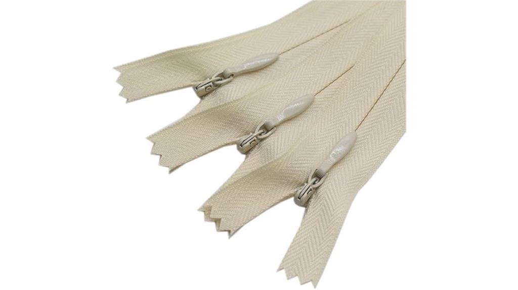 ten 22 inch invisible zippers