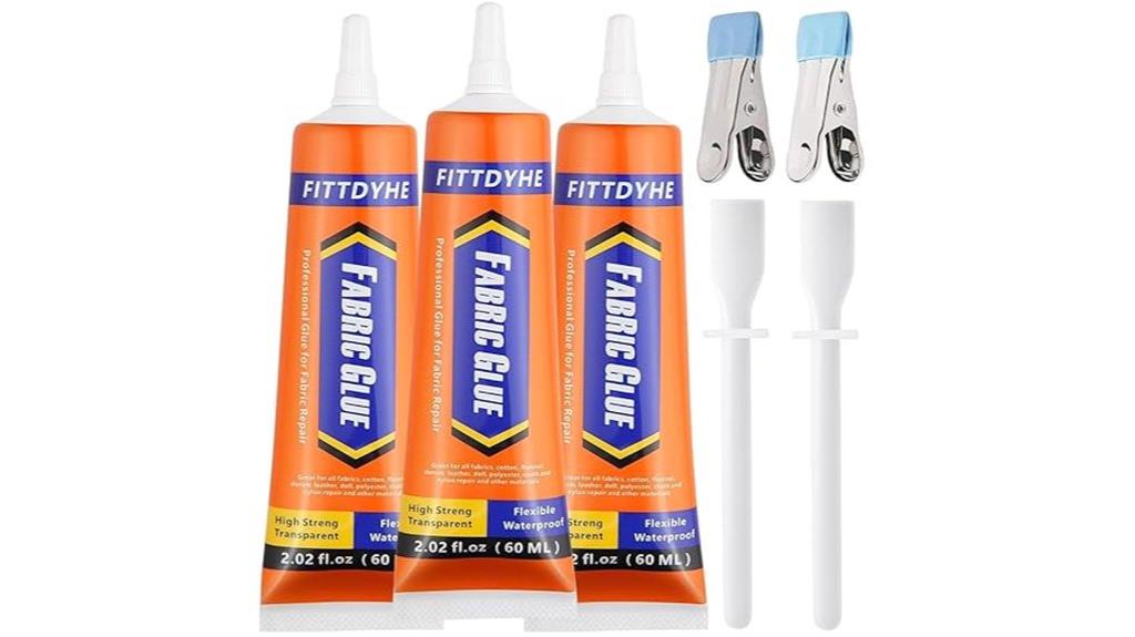 three piece fabric adhesive