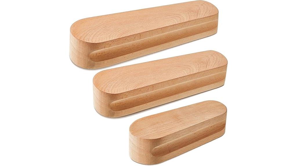 three piece hardwood clapper set