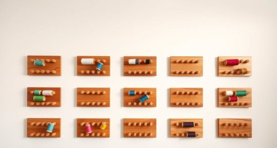 top wooden thread racks