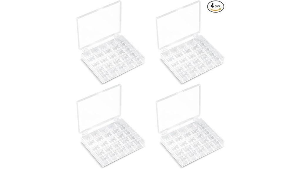 transparent plastic bobbin organizer