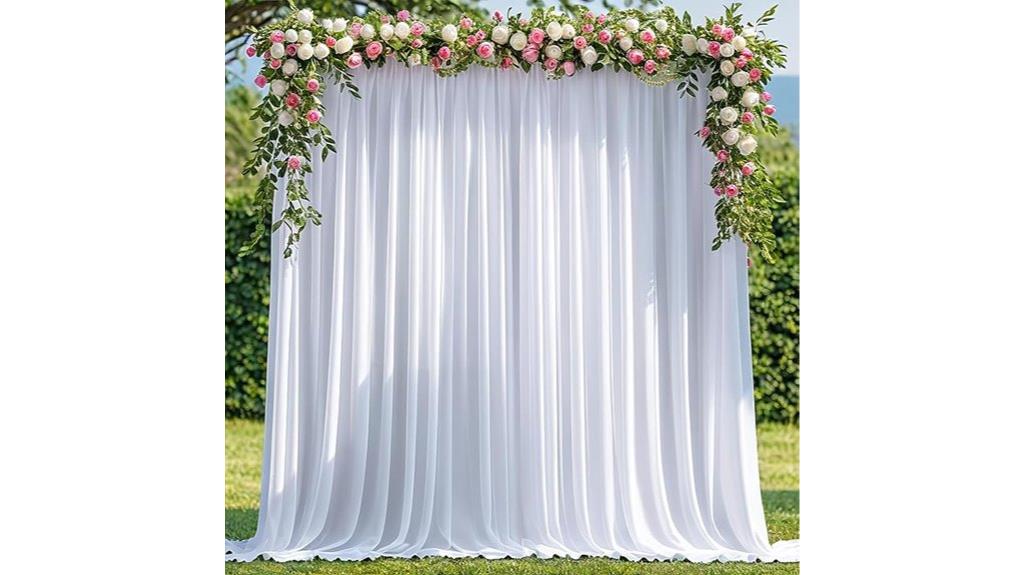 two panel white backdrop