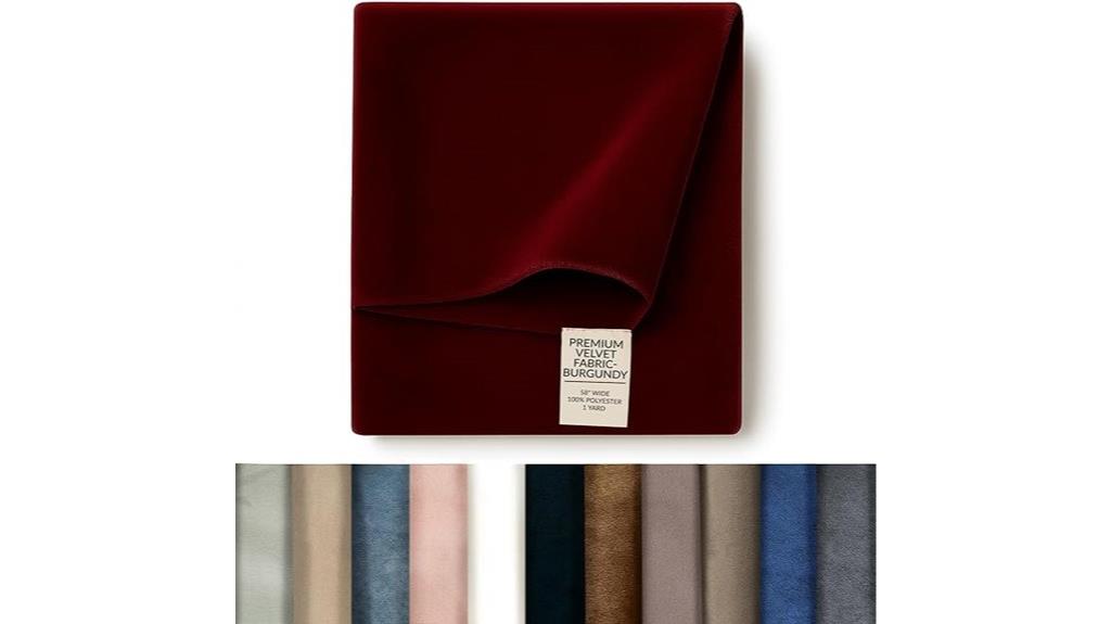 velvet burgundy fabric yard