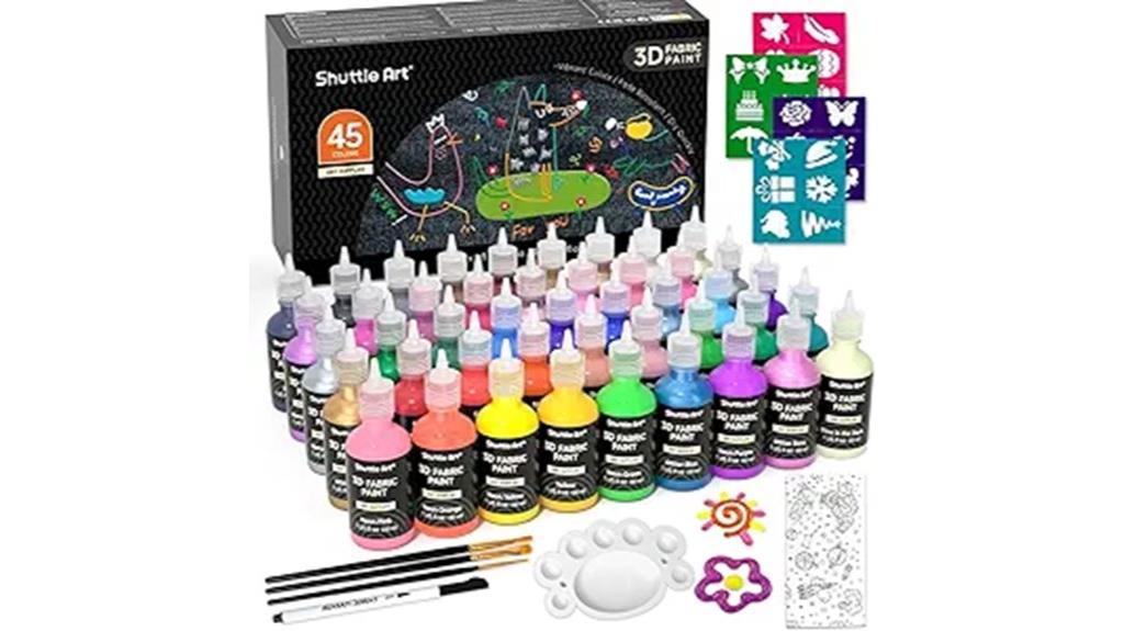 vibrant 45 color fabric paint