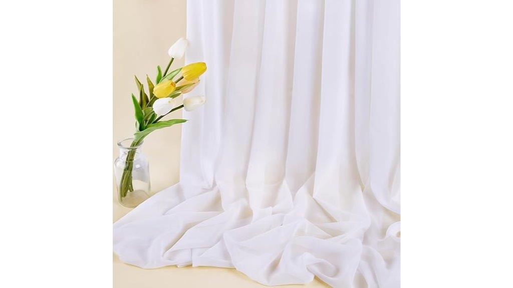 white chiffon wedding fabric