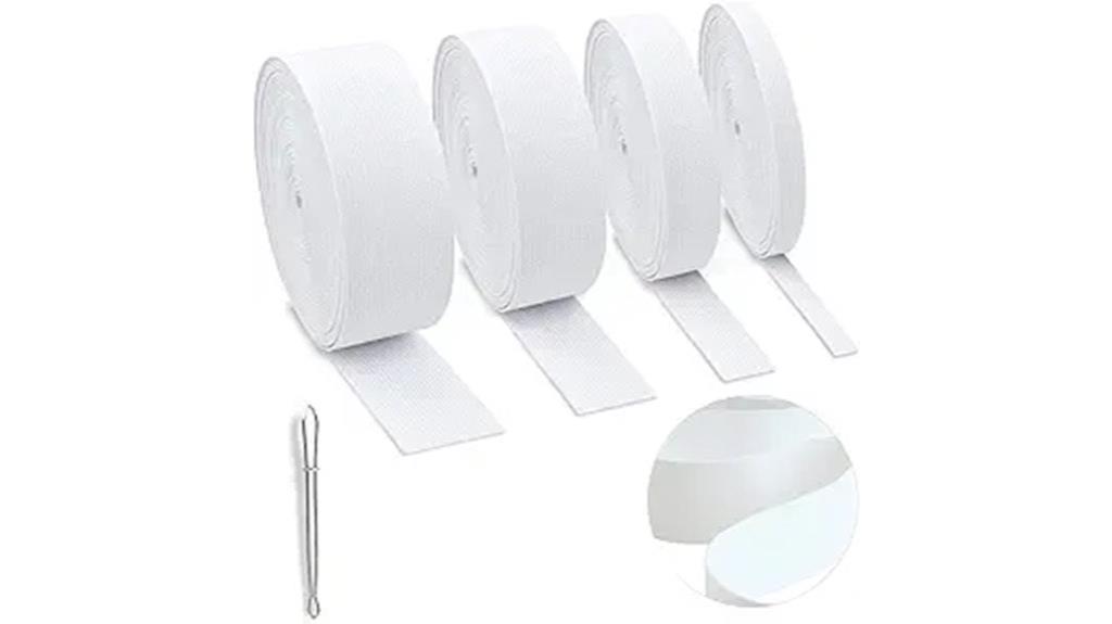 white sewing elastic rolls