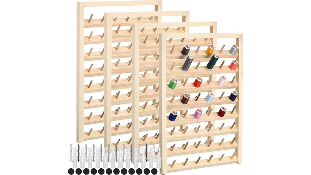 wooden wall thread organizer