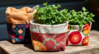 create custom fabric pots