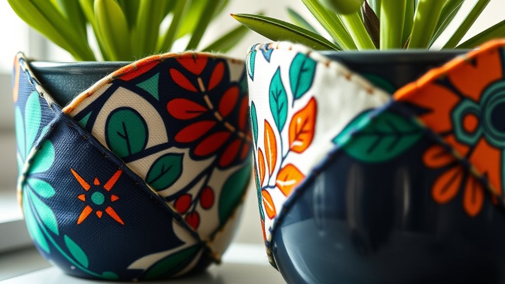 create customizable fabric planters