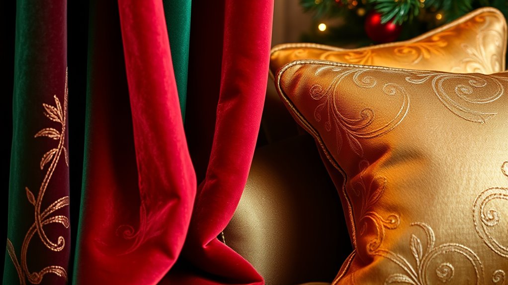 festive fabrics enhance holiday decor