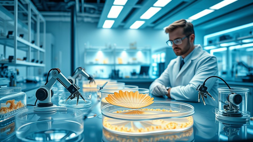 lab grown leather and fibers