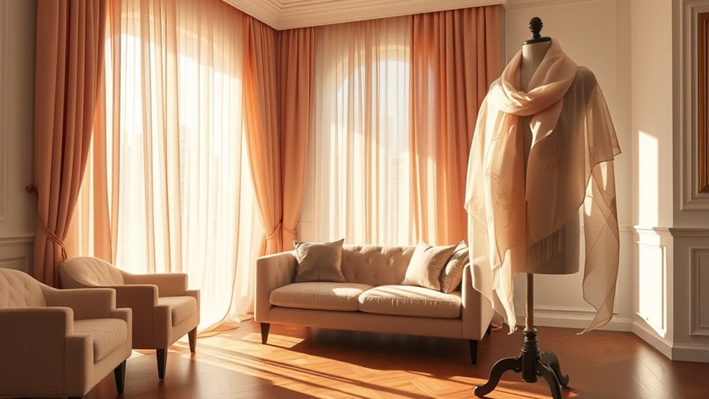 layering sheer fabrics effectively