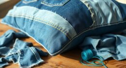 transforming old jeans into decor