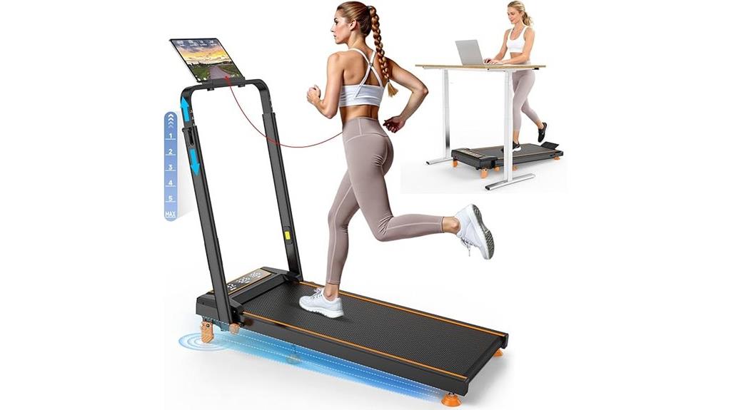 adjustable incline folding treadmill