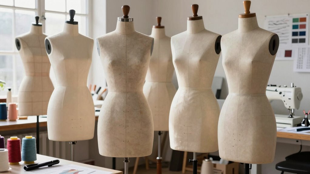 adjustable covered dress form