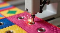 creates reinforced fabric holes