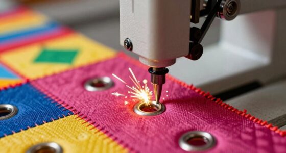 creates reinforced fabric holes