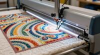 extended arm quilting setup