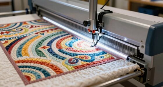 extended arm quilting setup