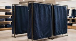 fabric racks enhance display