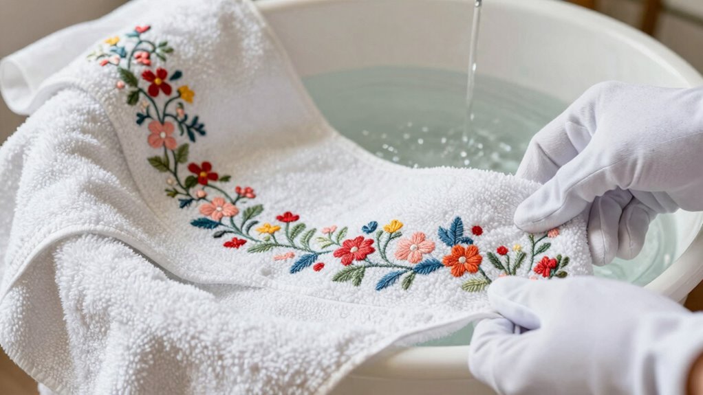 gentle care for embroidered fabrics