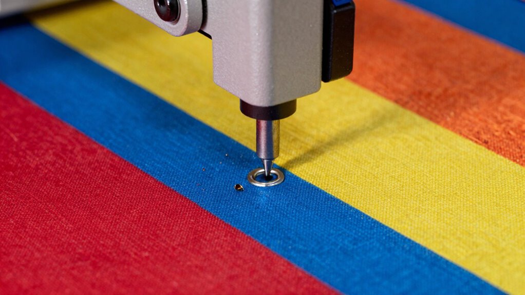 precision fabric eyelet installation