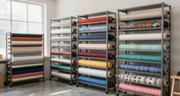 studio organization with racks