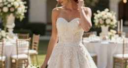 Taylor Swift Wears Strapless Markarian Gown to Wedding With Travis Kelce