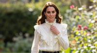 Princess Kate Cosigns The Victorian Blouse Trend With A High-Neck Ruffled Shirt