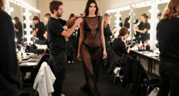 Kendall Jenner Leads The Annual L’Oréal Paris Runway Show In A Sheer Black Maxi Dress